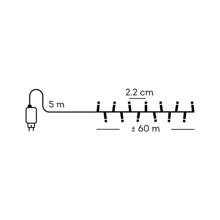 LUCI 3000 LED LUCE CALDA L.6MT. ESTERNO